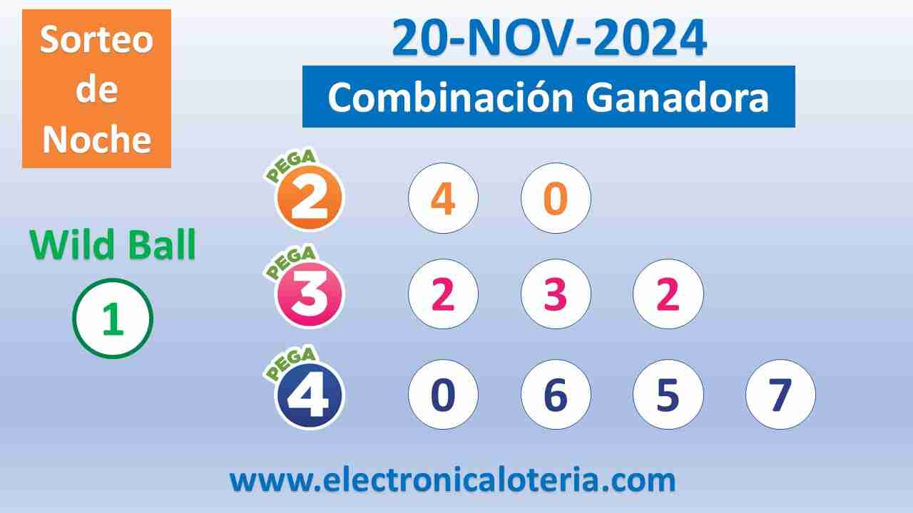 Pega 4 noche del Miércoles 20 de Noviembre de 2024