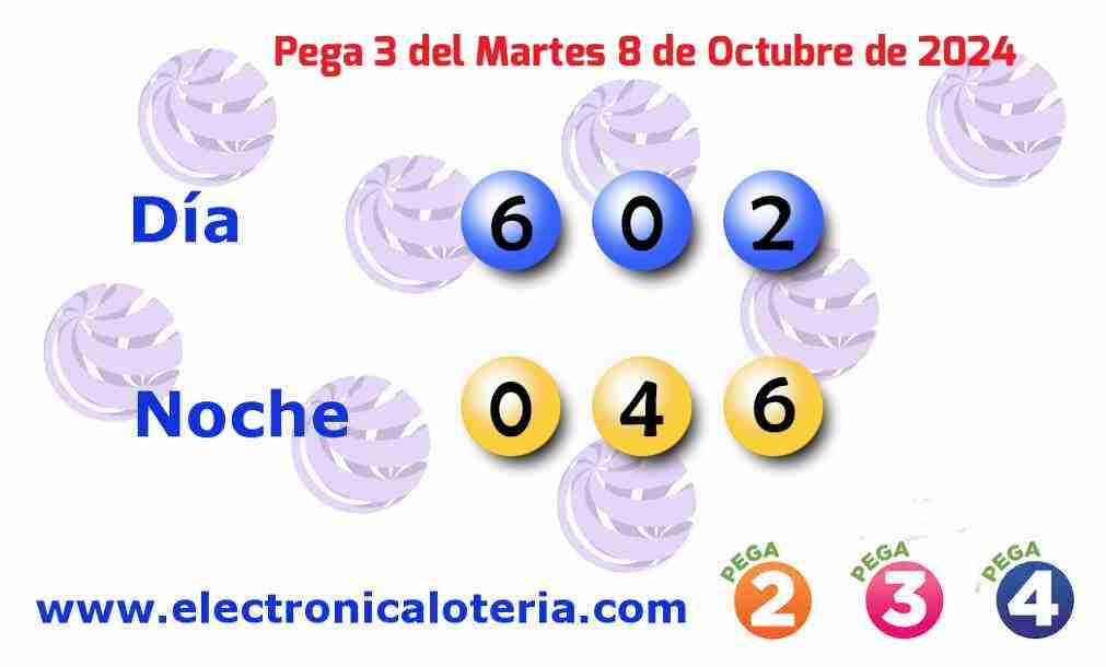 Pega 3 del Martes 8 de Octubre de 2024