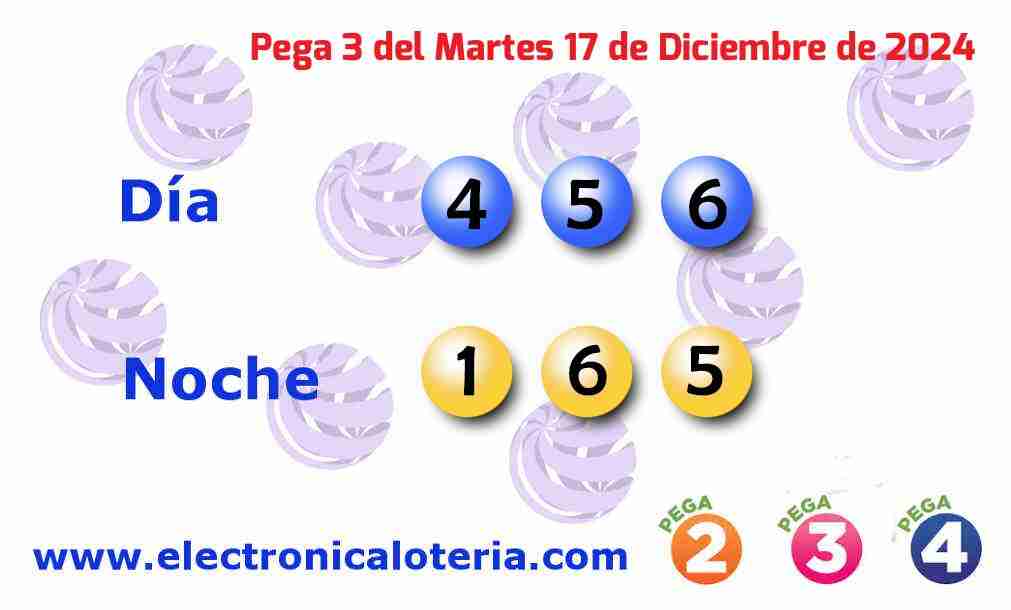 Pega 3 del Martes 17 de Diciembre de 2024