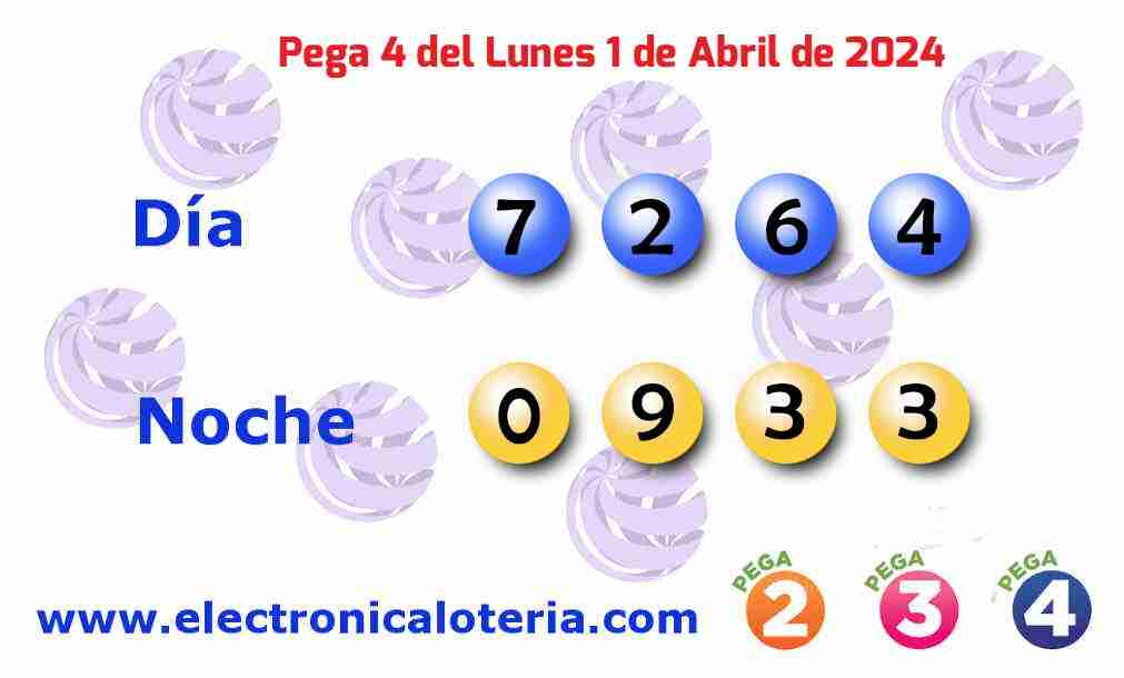 Pega 4 del Lunes 1 de Abril de 2024