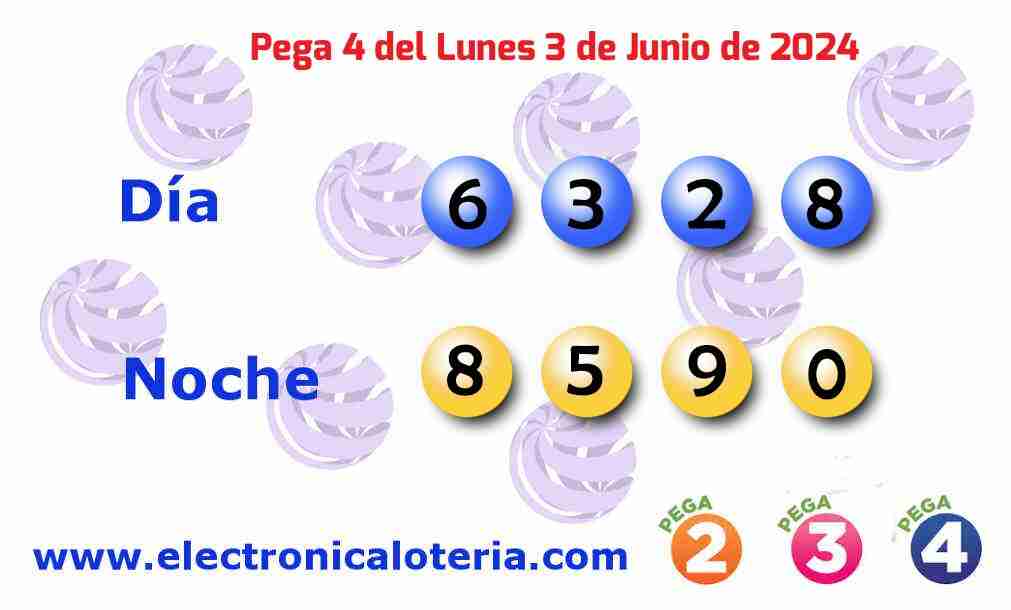 Pega 4 del Lunes 3 de Junio de 2024