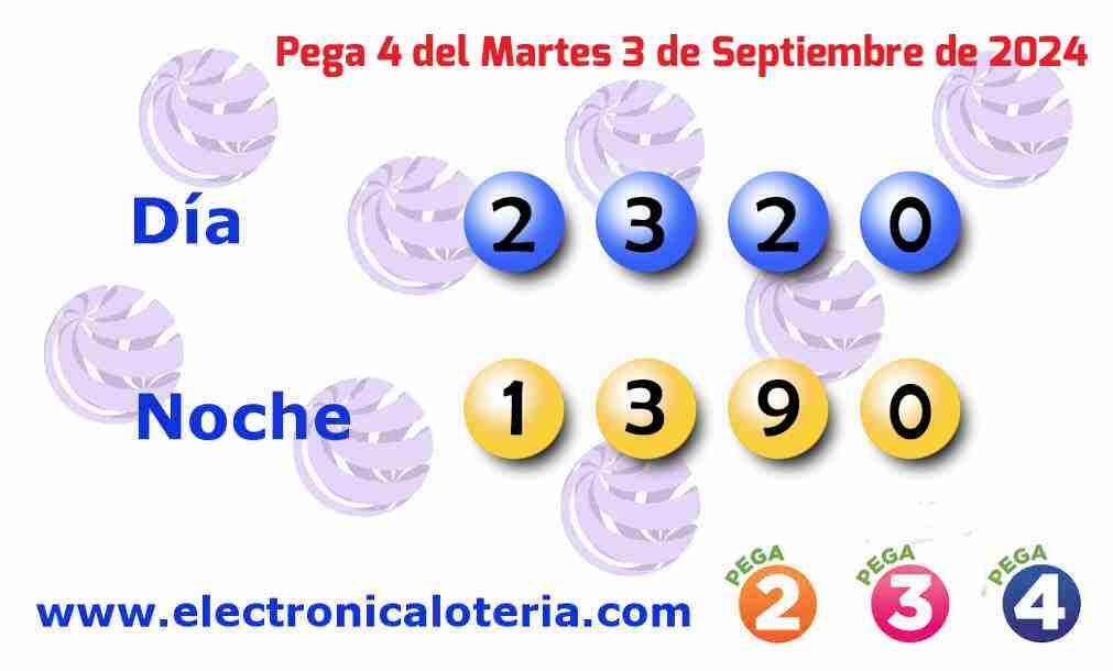 Pega 4 del Martes 3 de Septiembre de 2024