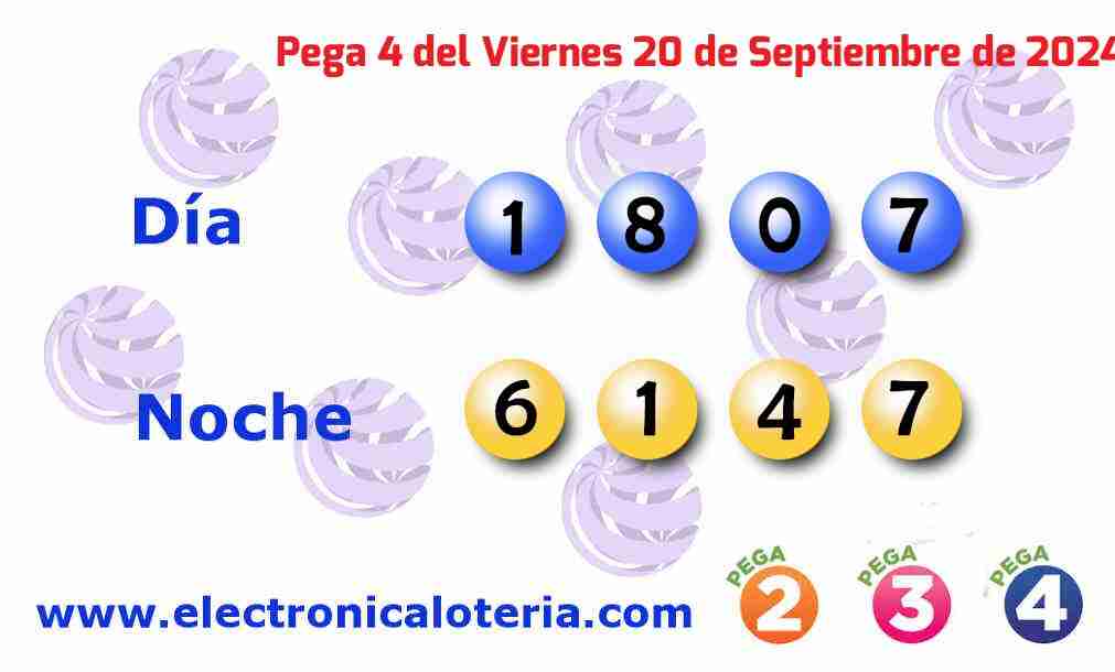 Pega 4 del Viernes 20 de Septiembre de 2024