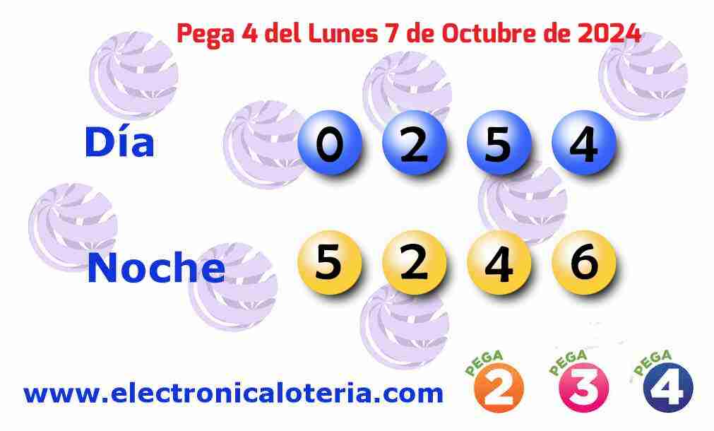 Pega 4 del Lunes 7 de Octubre de 2024