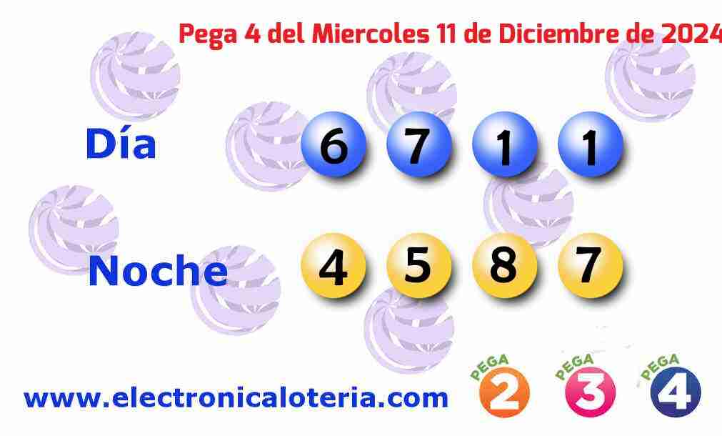 Pega 4 del Miércoles 11 de Diciembre de 2024