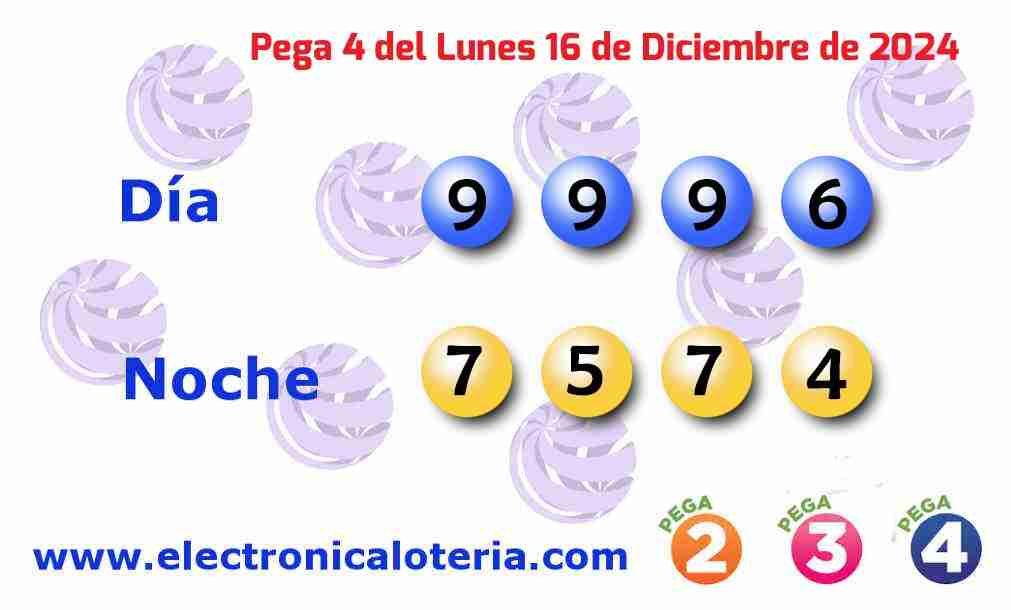 Pega 4 del Lunes 16 de Diciembre de 2024