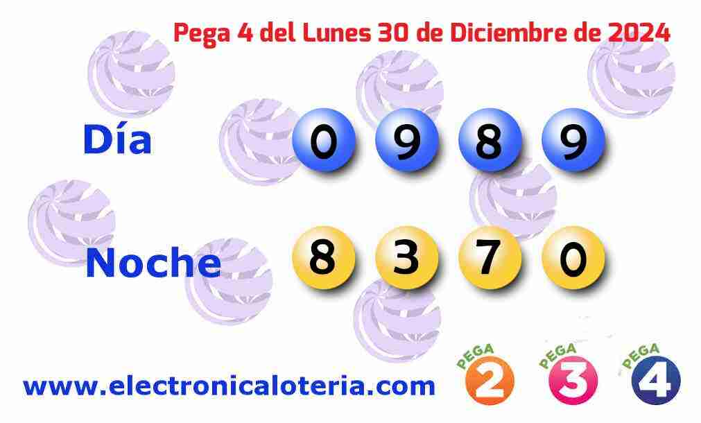 Pega 4 del Lunes 30 de Diciembre de 2024