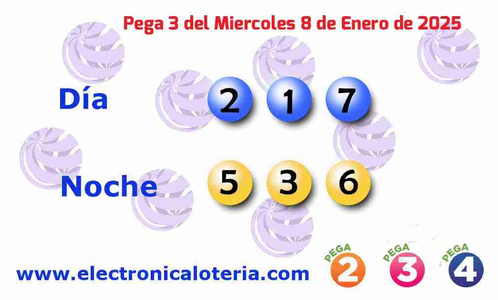 Pega 3 del Miércoles 8 de Enero de 2025