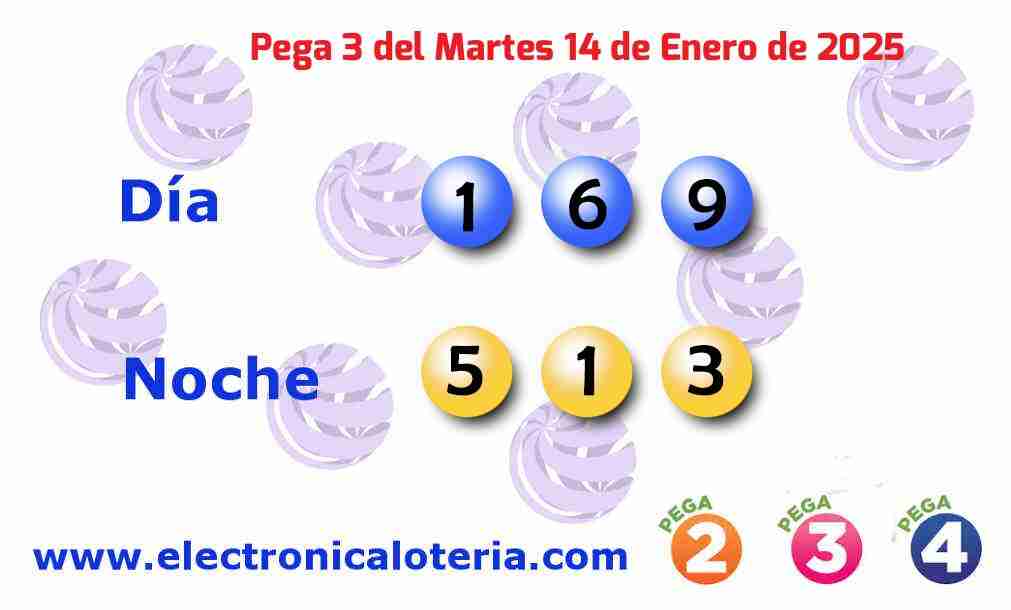 Pega 3 del Martes 14 de Enero de 2025