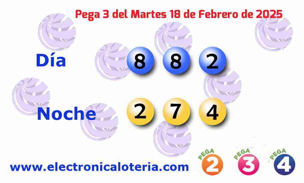 Pega 3 del Martes 18 de Febrero de 2025