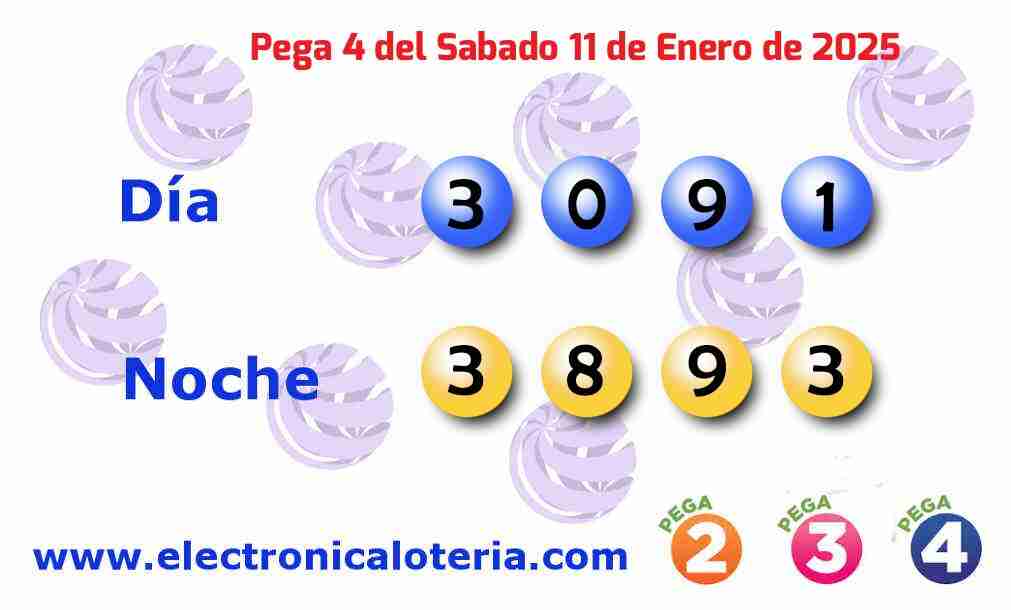 Pega 4 del Sábado 11 de Enero de 2025