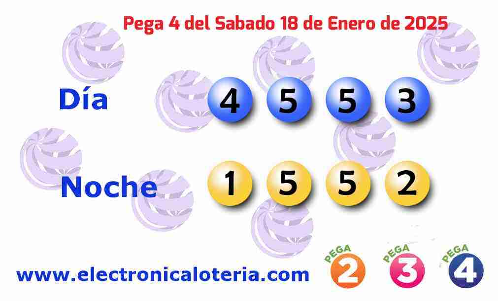 Pega 4 del Sábado 18 de Enero de 2025