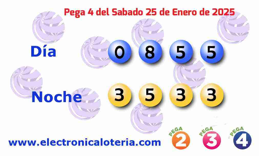 Pega 4 del Sábado 25 de Enero de 2025