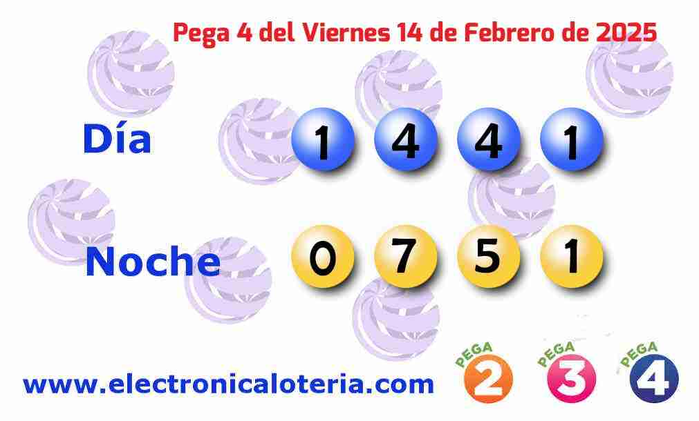 Pega 4 del Viernes 14 de Febrero de 2025